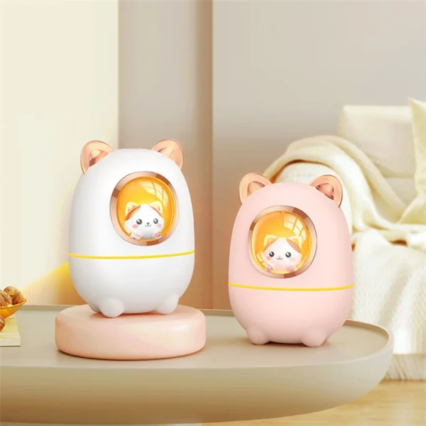 New Mini Cute Air Freshener Cool Mist Air Humidifier Essential Oil USB Sprayer Diffuser with USB Cool Night Light for Car 1