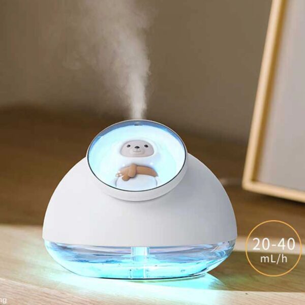 سرد و چراغ خواب مدل سفینه و عروسک خرسی 160میل H₂O Humidifier 6 scaled 1