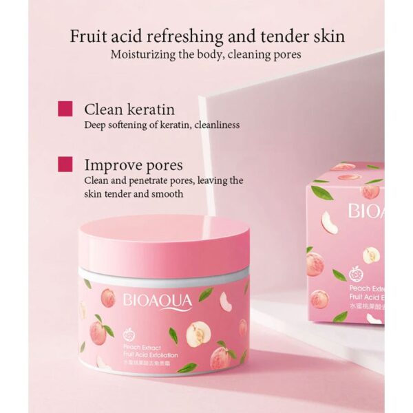 اسکراب هلو بیوآکوا مدل میوه ای BIOAQUA Peach Extract Fruit Acid Exfoliati - 8