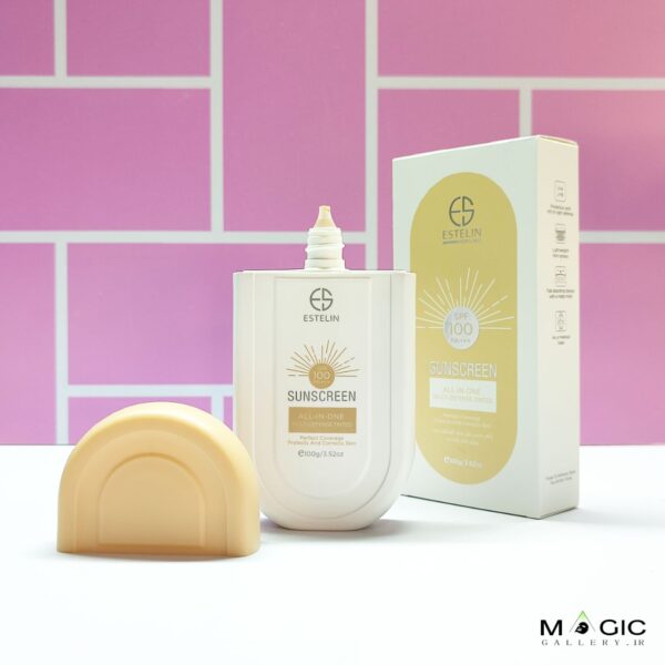 ضدآفتاب استلین مدل تینتی حجم 100 میل | Estelin Tinted Sunscreen SPF 100 - 100ml - 4
