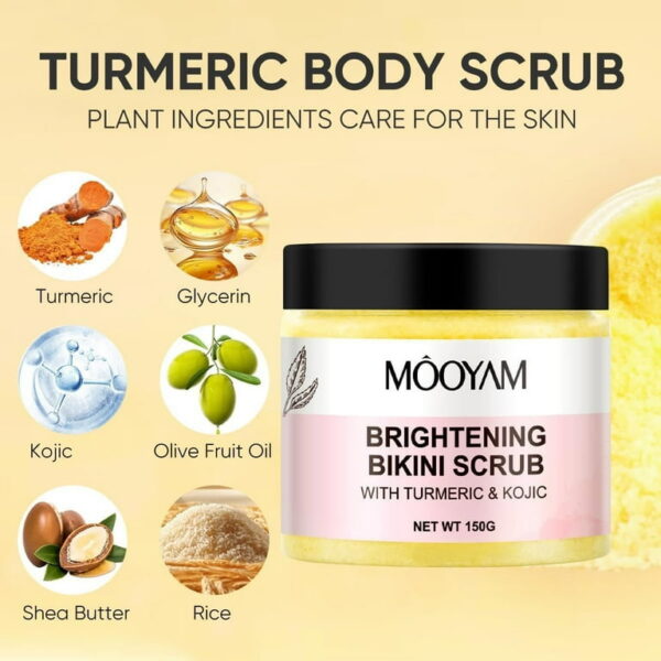 اسکراب روشن‌ کننده ناحیه بیکینی مویام مدل زردچوبه  – Mooyam Bikini Scrub - 12