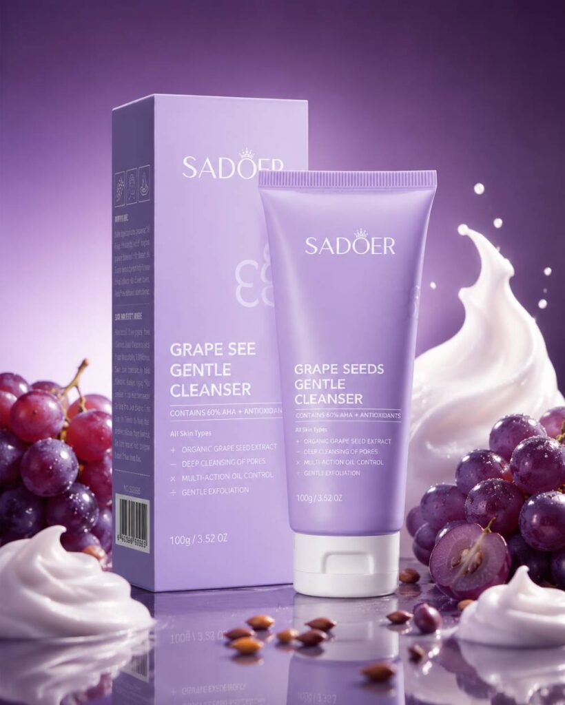 فوم شستشوی روغن هسته انگور سادور مدل Grape Seeds حجم ۱۰۰ گرم 2 فوم شستشوی صورت هسته انگور سادور مدل Grape Seeds حجم ۱۰۰ گرم عکس لاکچری